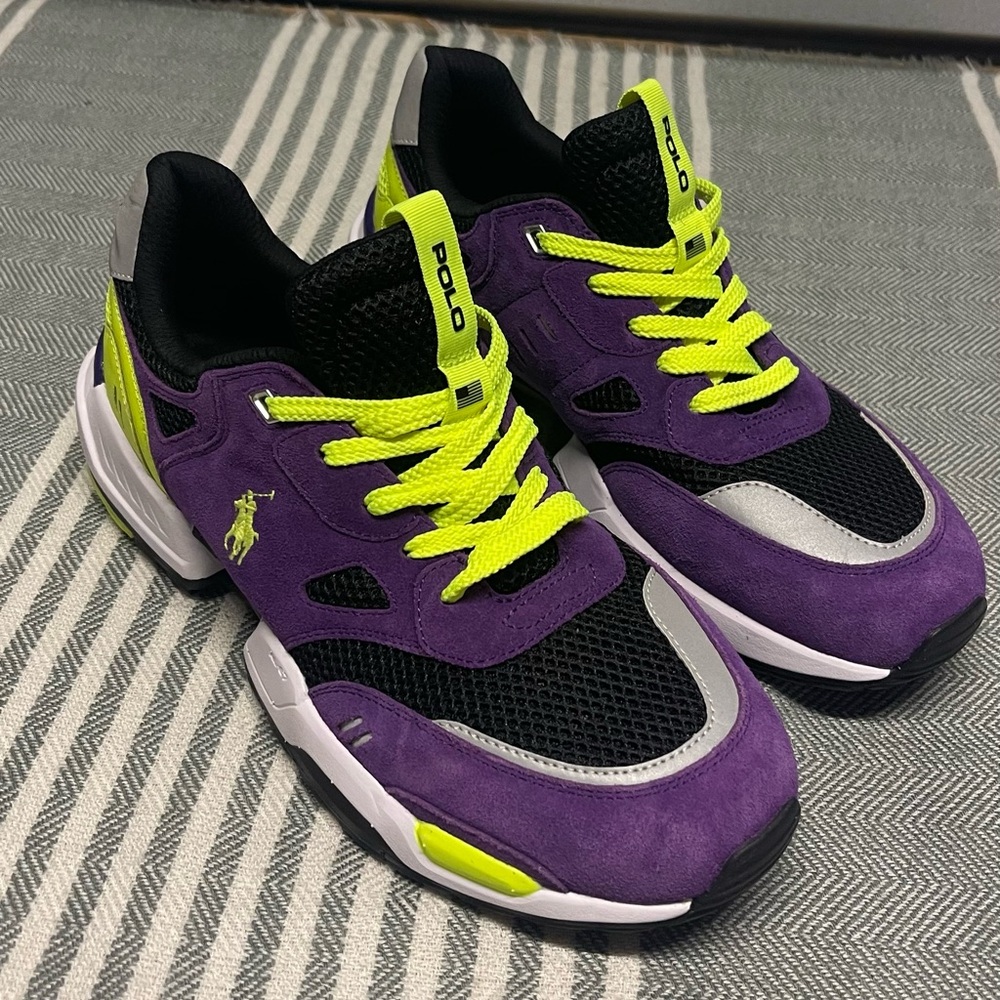 Polo by Ralph Lauren Purple & Neon Yellow Men’s‎ Sneakers (Sales Samples)